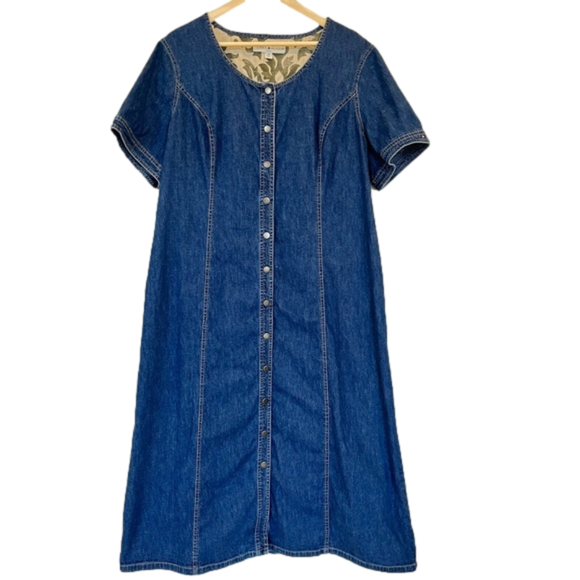 Tommy Hilfiger Dresses & Skirts - Denim Maxi Dress Vintage Tommy Hilfiger 90’s 100% Cotton Plus Size 20